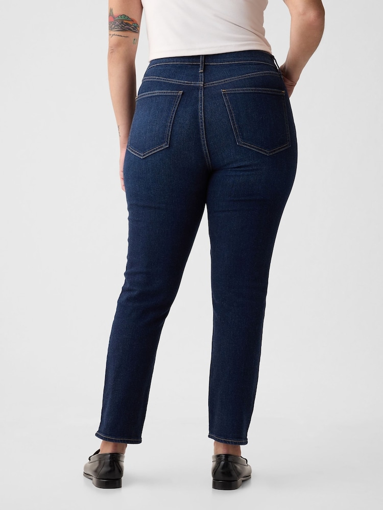 Gap Dark Wash Blue High Waisted Ankle Length Vintage Slim Jeans - Image 5 of 12
