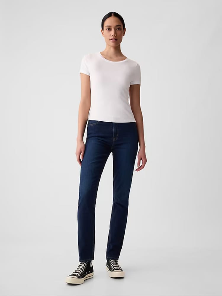 Gap Dark Wash Blue High Waisted Ankle Length Vintage Slim Jeans - Image 6 of 12