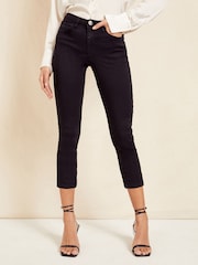 Schwarz - Friends Like These 3/4-Jeggings mit hoher Taille - Bild 1 von 4