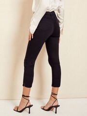 Schwarz - Friends Like These 3/4-Jeggings mit hoher Taille - Bild 2 von 4