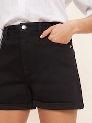 Friends Like These Black Summer Denim Boyfriend Shorts - Image 4 of 4
