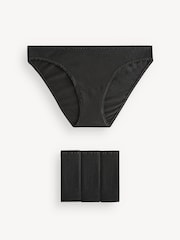 Victoria's Secret Black Bikini Logo 4 Pack Knickers - Image 1 of 5