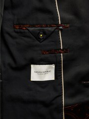 Banana Republic Black Valois Paisley Velvet Blazer - Image 5 of 5