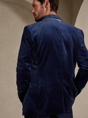 Banana Republic Blue Henri Velvet Blazer - Image 2 of 4