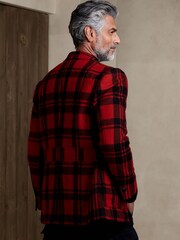 Banana Republic Red Val Plaid Suit Jacket - Image 2 of 5