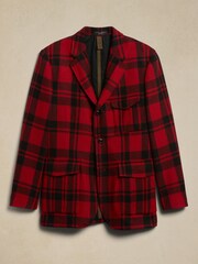 Banana Republic Red Val Plaid Suit Jacket - Image 5 of 5