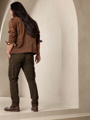 Banana Republic Green Brushed Traveler Cargo Trousers - Image 2 of 4