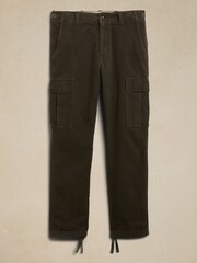 Banana Republic Green Brushed Traveler Cargo Trousers - Image 4 of 4