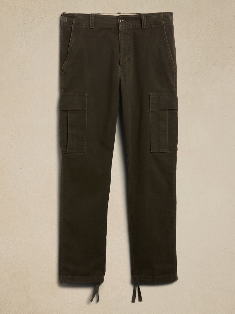 Banana Republic Green Brushed Traveler Cargo Trousers - Image 4 of 4