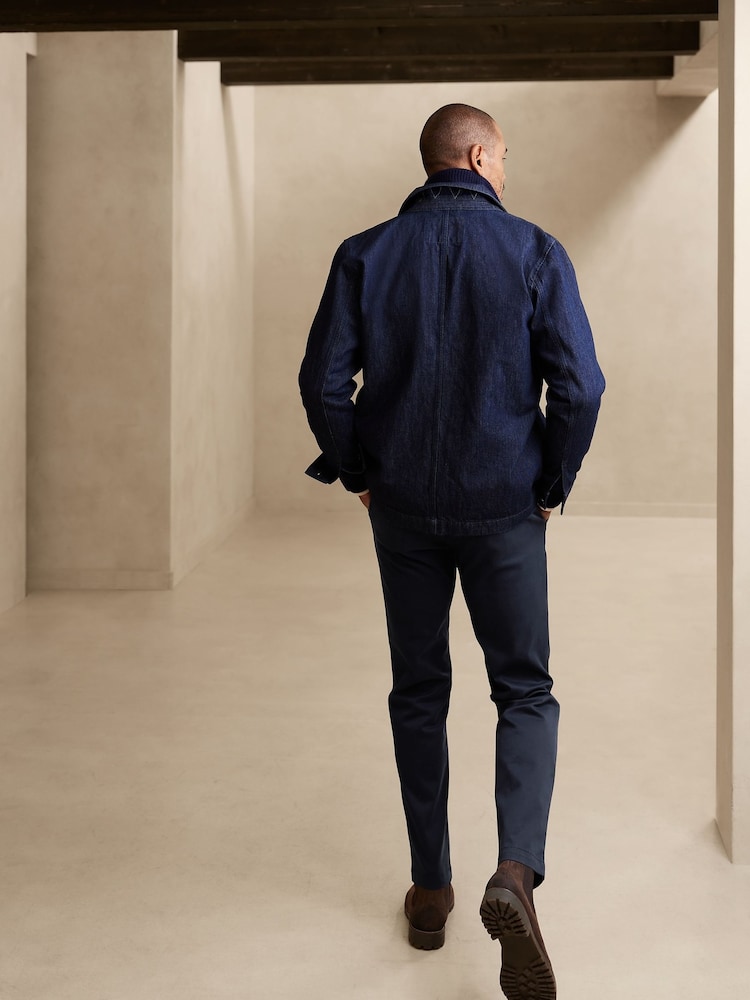 Banana Republic Navy Blue Slim Rapid Movement Chino - Image 2 of 3 Banana Republic Navy Blue Slim Rapid Movement Chino - Image 2 of 3