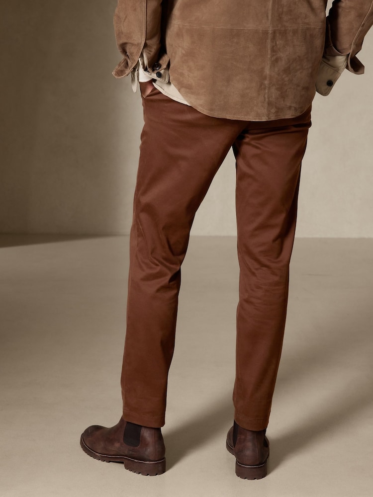 Banana Republic Chocolate Brown Slim Rapid Movement Chinos - Image 2 of 3