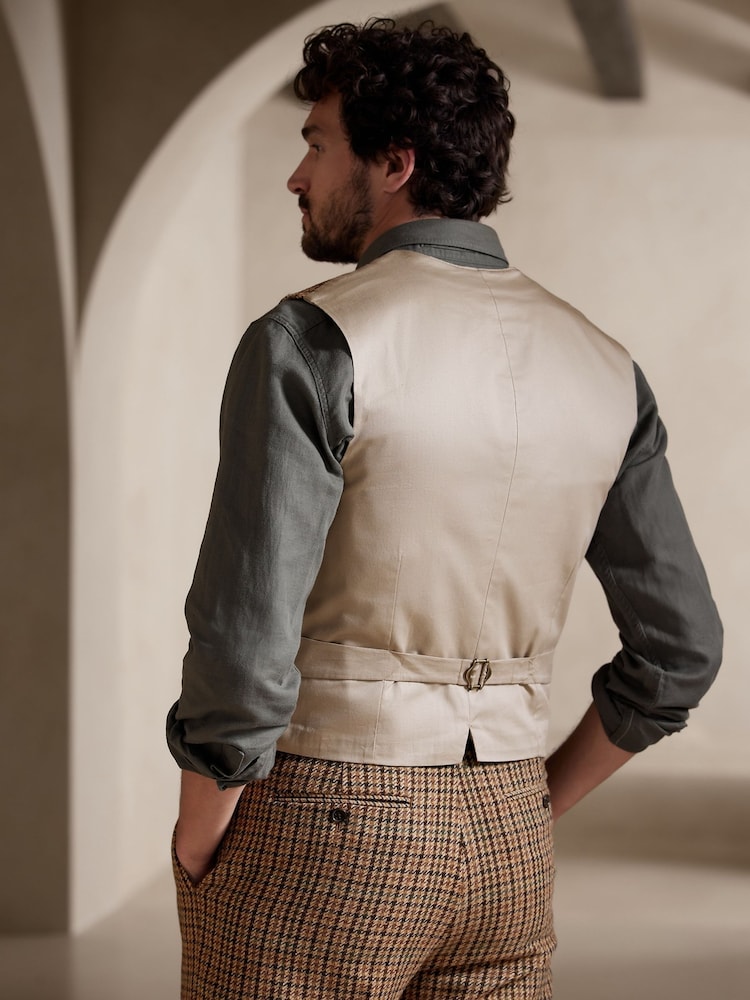 Banana Republic Brown Derby Suit Waistcoat - Image 2 of 6