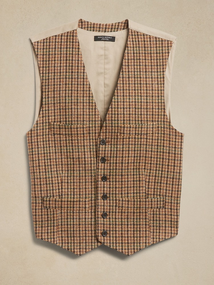 Banana Republic Brown Derby Suit Waistcoat - Image 6 of 6