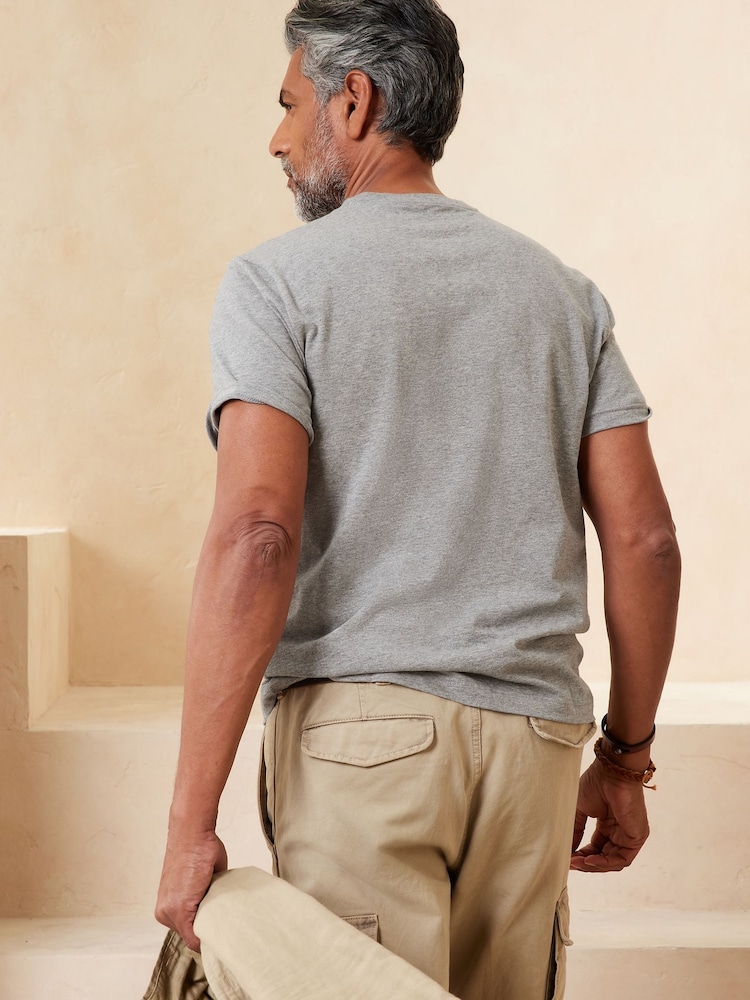 Banana Republic Grey Authentic SUPIMA T-Shirt - Image 2 of 4
