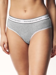 Victoria's Secret Grey Heather Hipster Logo 4 Pack Knickers - Image 2 of 5