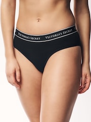 Victoria's Secret Black Hipster Logo 4 Pack Knickers - Image 2 of 5