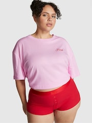 Victoria's Secret PINK Pink Bubble Cotton Oversized Pyjama T-Shirt - Image 1 of 2