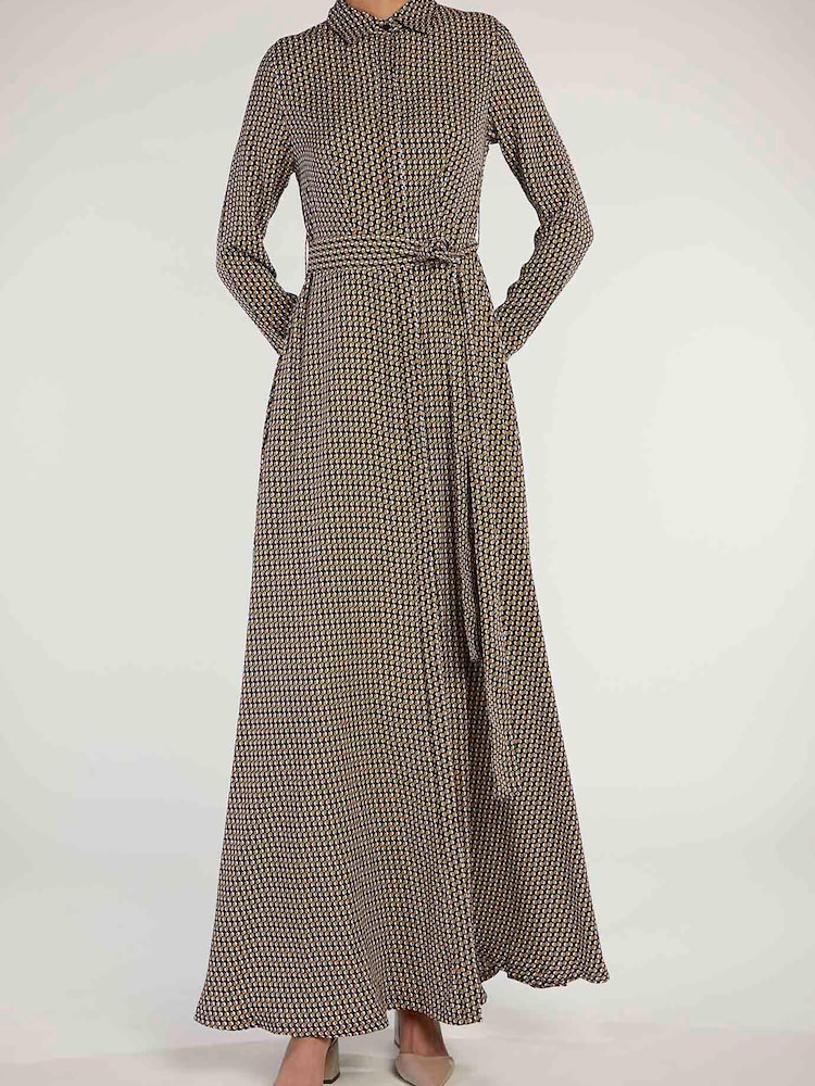 Aab Brown Esagona Maxi Dress - Image 2 of 5