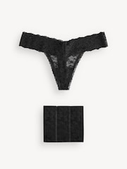 Victoria's Secret Black Thong 4 Pack Knickers - Image 1 of 5