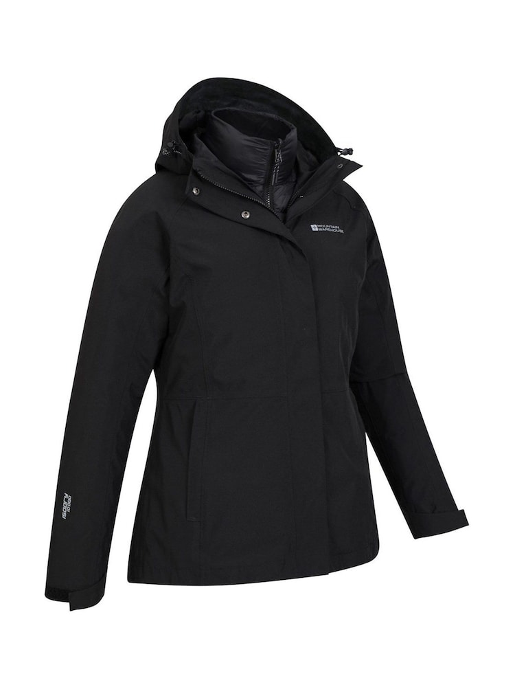 Mountain Warehouse Black Alaskan 3 in 1 Waterproof Jacket - Womens - Image 2 of 4