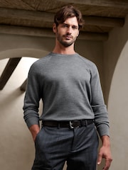 Banana Republic Grey Merino Wool Cori Crew Neck Jumper - Image 1 of 1