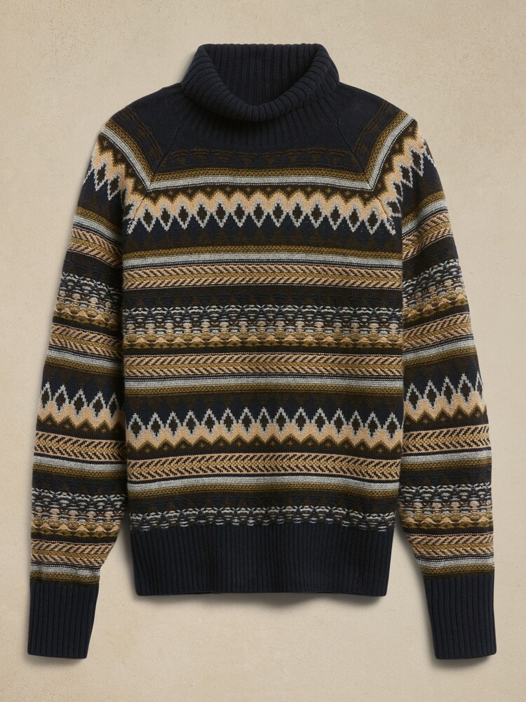 Banana Republic Black Kirk Fair Isle Jumper - Image 4 of 4 Banana Republic Black Kirk Fair Isle Jumper - Image 4 of 4