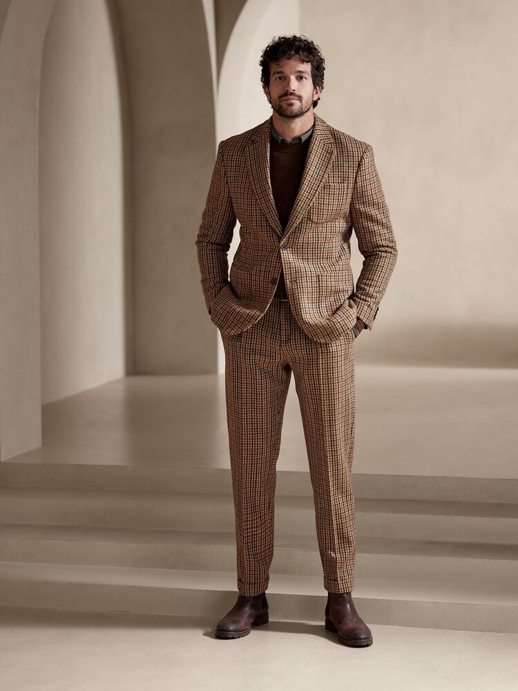 Banana Republic Brown Derby Suit Trousers - Image 2 of 5