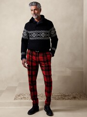 Banana Republic Red Val Plaid Suit Trousers - Image 1 of 5