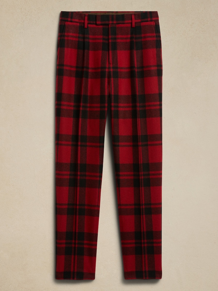 Banana Republic Red Val Plaid Suit Trousers - Image 5 of 5