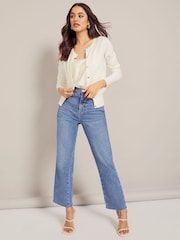 Friends Like These Cream Crew Neck Cardigan - Image 2 of 4