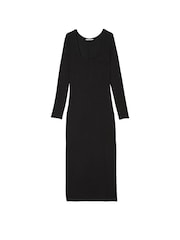 Victoria's Secret Black Ribbed Modal Long Slip Dress - Image 3 of 3