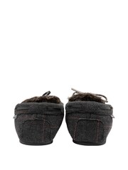 Dunlop Black Regular Fit Full Shoe Faux Fur Lined Slippers - Men's - Image 3 of 4