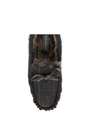 Dunlop Black Regular Fit Full Shoe Faux Fur Lined Slippers - Men's - Image 4 of 4