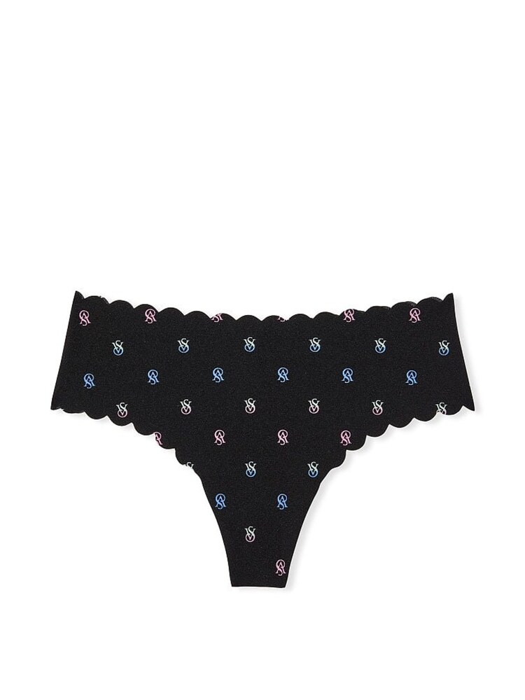 Victoria's Secret Rainbow Black No Show Thong Knickers - Image 3 of 3