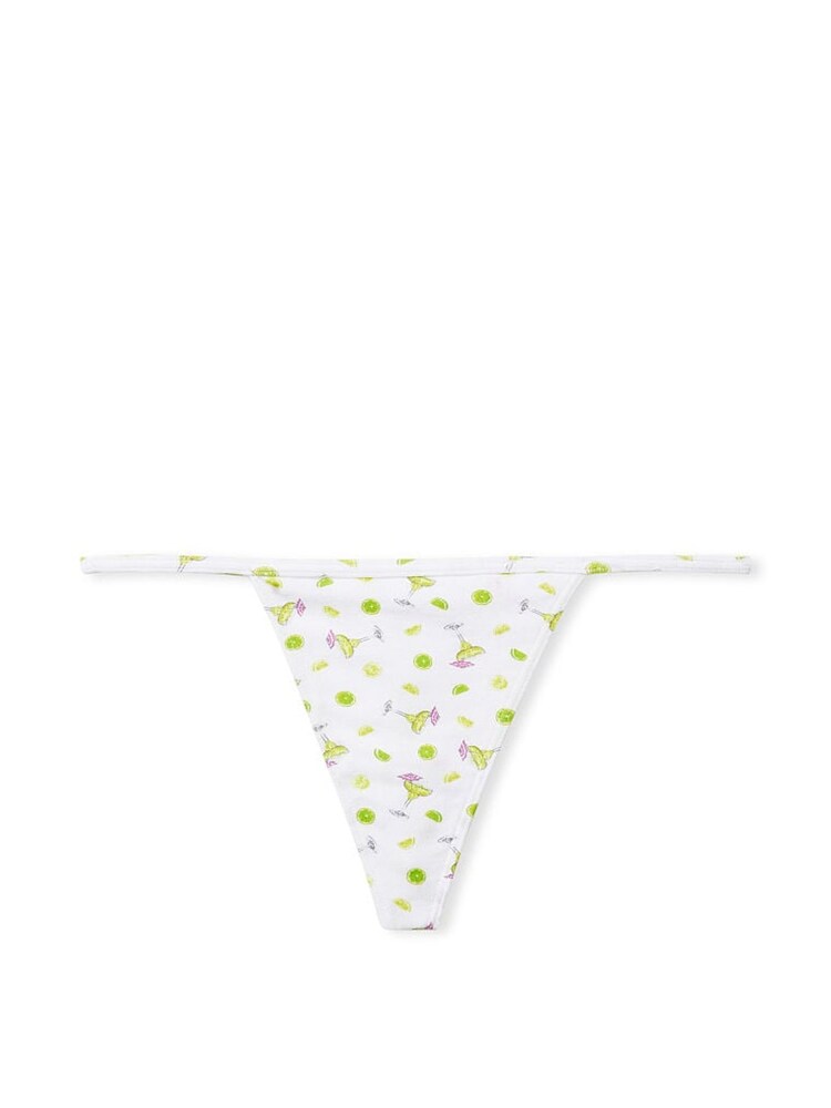 Victoria's Secret Lime Margarita White Cotton G String Knickers - Image 3 of 3 Victoria's Secret Lime Margarita White Cotton G String Knickers - Image 3 of 3
