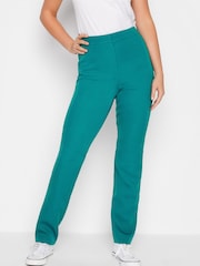 Long Tall Sally Blue Scuba Slim Leg Trouser - Image 1 of 4