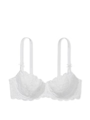 Victoria's Secret White Unlined Balcony Broderie Scalloped Trim Bra - Image 4 of 4