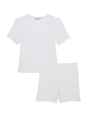 Victoria's Secret White Modal Ribbed Short Pyjamas - Image 3 of 3