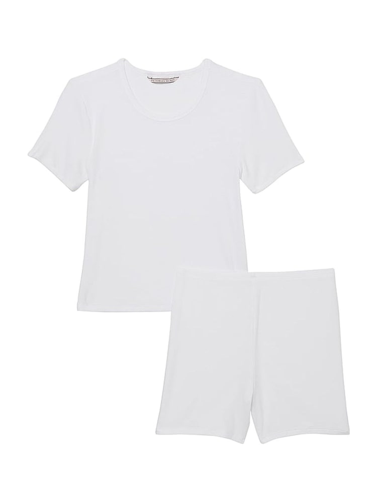 Victoria's Secret White Modal Ribbed Short Pyjamas - Image 3 of 3