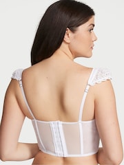 Victoria's Secret White Corset Broderie Scalloped Trim Bra - Image 2 of 3
