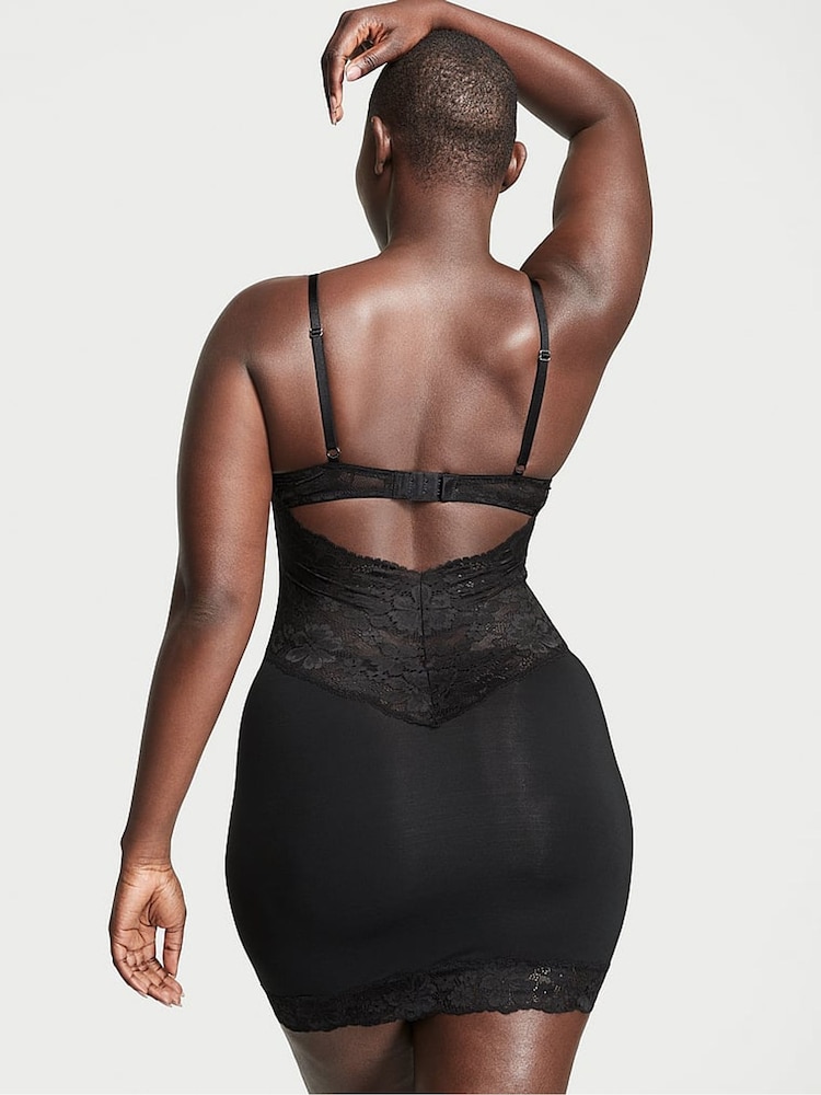 Victoria's Secret Black Modal Lace Mini Slip - Image 2 of 2