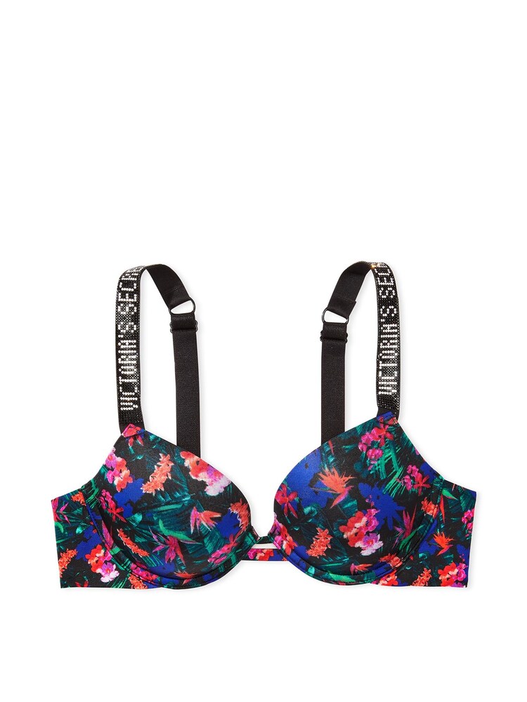 Victoria's Secret Moonlit Tropical Green Smooth Shine Strap Push Up Bra - Image 3 of 3
