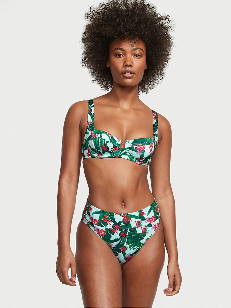 Victoria's Secret Blue Palm Balconette Swim Bikini Top - Image 1 of 3