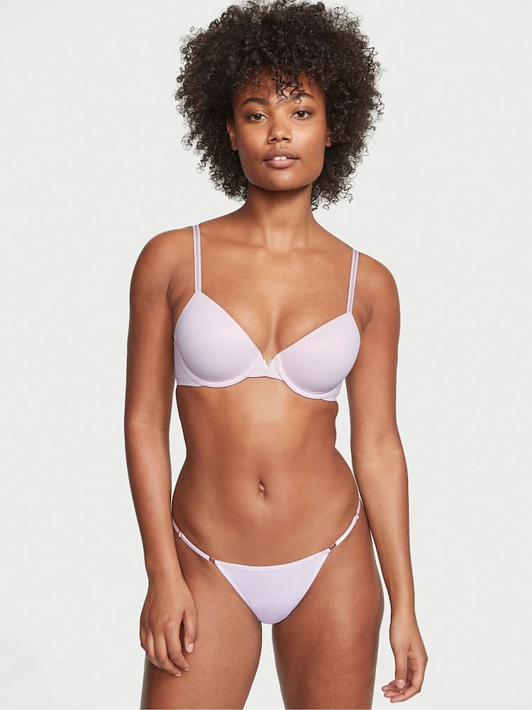 Victoria's Secret Perfume Purple Smooth Thong Knickers - Image 1 of 1
