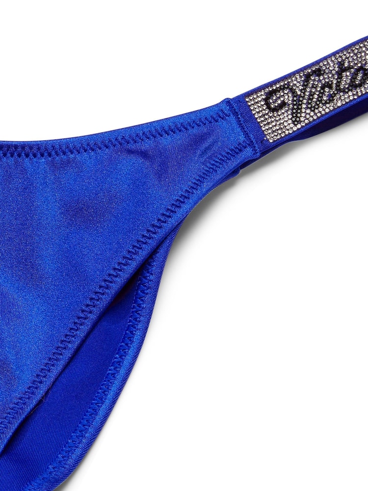 Victoria's Secret Blue Oar Brazilian Shine Strap Swim Bikini Bottom - Image 4 of 4 Victoria's Secret Blue Oar Brazilian Shine Strap Swim Bikini Bottom - Image 4 of 4