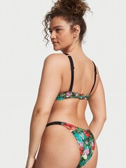 Victoria's Secret Tropical Floral Blue Push Up Shine Strap Swim Bikini Top - Image 2 of 4