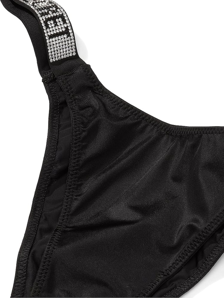 Victoria's Secret Black Brazilian Shine Strap Knickers - Image 4 of 4