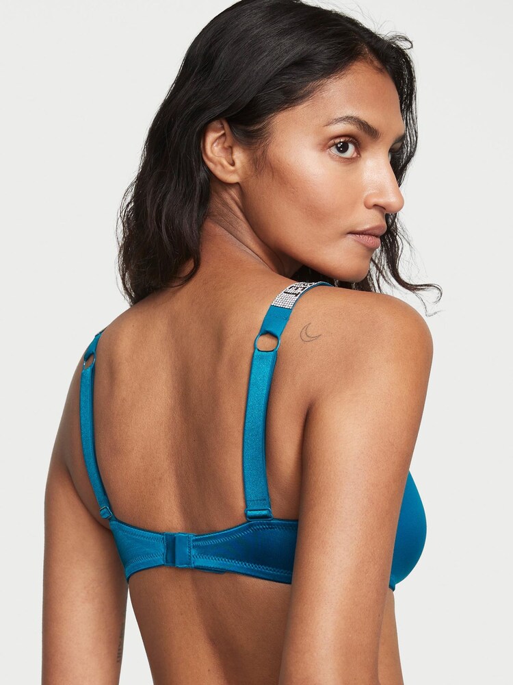 Victoria's Secret Evening Tide Blue Non Padded Shine Strap Swim Bikini Top - Image 2 of 3 Victoria's Secret Evening Tide Blue Non Padded Shine Strap Swim Bikini Top - Image 2 of 3