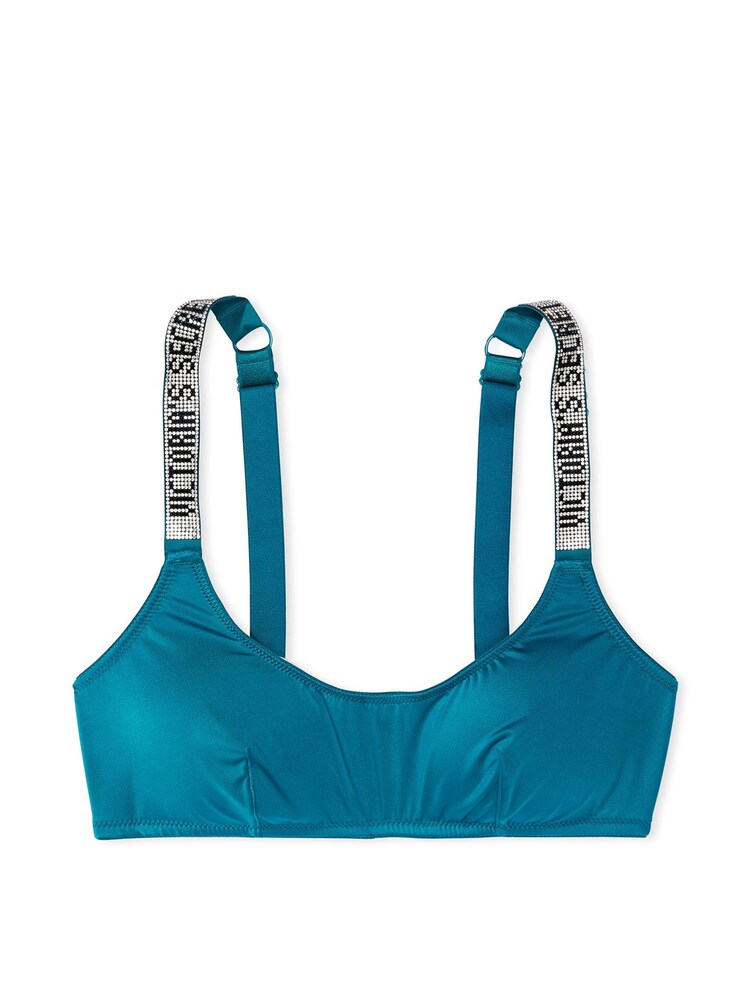 Victoria's Secret Evening Tide Blue Non Padded Shine Strap Swim Bikini Top - Image 3 of 3 Victoria's Secret Evening Tide Blue Non Padded Shine Strap Swim Bikini Top - Image 3 of 3
