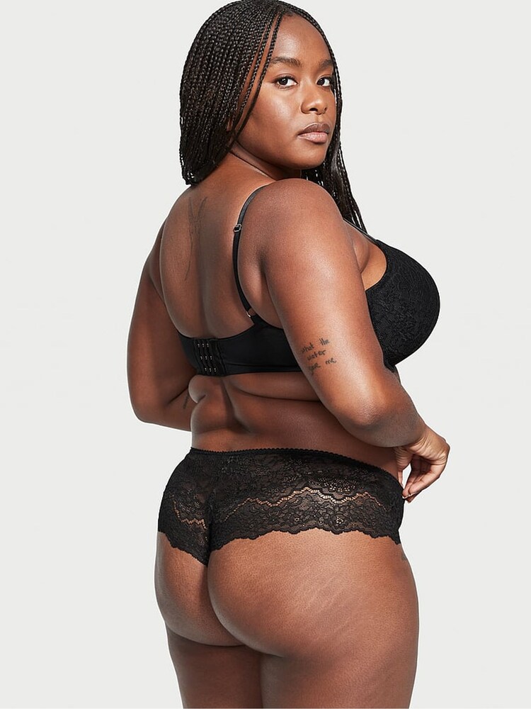 Victoria's Secret Black Lace Hipster Thong Knickers - Image 2 of 3 Victoria's Secret Black Lace Hipster Thong Knickers - Image 2 of 3